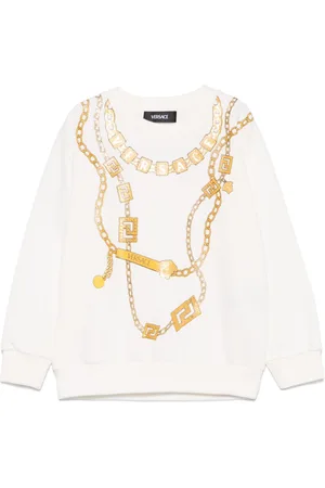 VERSACE Sudadera con cuello estampado loghi
