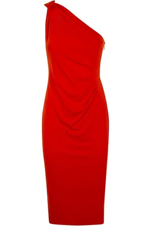 Ralph Lauren Vestido midi con hombro descubierto