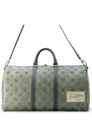 LOUIS VUITTON Bolsa de viaje Monogram Washed Denim Keepall Bandouliere 50 2023