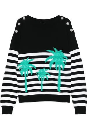 Balmain Suéter con palmeras en jacquard