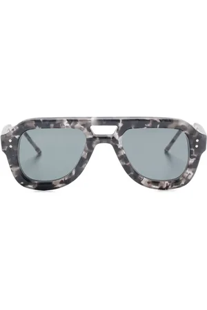Thom Browne Lentes de sol estilo piloto