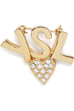 Saint Laurent Broche en forma de corazón YSL 2000