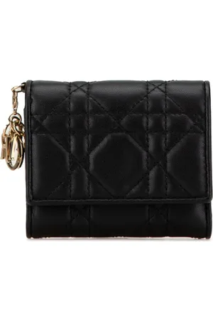 Dior Cartera CLambskin Cannage Lady Dior Lotus Wallet pequeña 2022