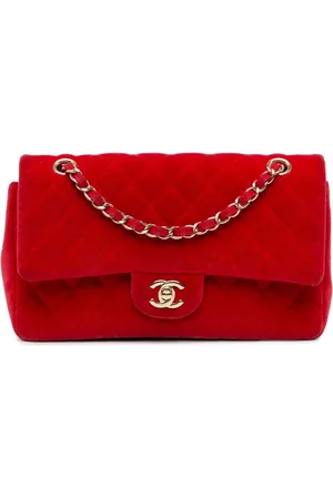 CHANEL Bolsa de hombro Medium Classic Velvet Double Flap 2016-2017