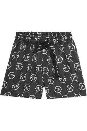 Philipp Plein Shorts de playa con monograma estampado