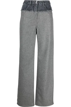 Givenchy Pantalones rectos con panel de mezclilla