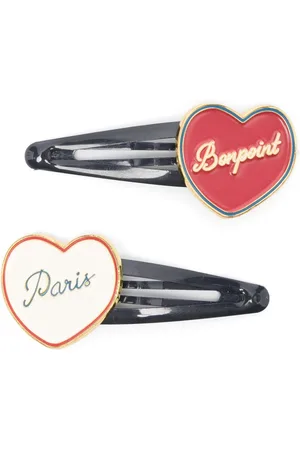 BONPOINT Pack de dos clips para el cabello en forma de corazón