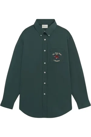 Drôle de Monsieur Camisa La Chemise Slogan Fleurs