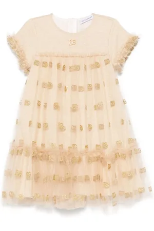 Dolce & Gabbana Vestido con logo en jacquard