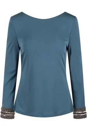 Alberta Ferretti Blusa con puños bordados