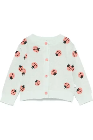 Stella McCartney Cárdigan con cinturón y motivo en jacquard