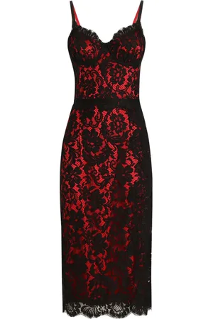 Dolce & Gabbana Vestido midi con encaje floral
