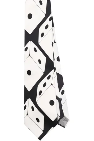 Moschino Corbata con dados estampados 2000