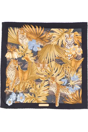 Salvatore Ferragamo Mascada con estampado de jungla 1970