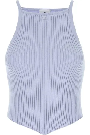Courrèges Camiseta tejida de canalé