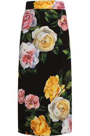Dolce & Gabbana Falda midi con estampado floral