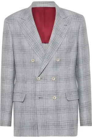 Brunello Cucinelli Blazer con motivo de cuadros príncipe de Gales
