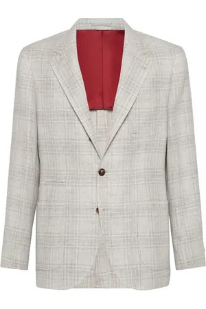 Brunello Cucinelli Blazer con estampado príncipe de Gales