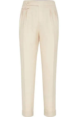 Brunello Cucinelli Pantalones con motivo pied de poule