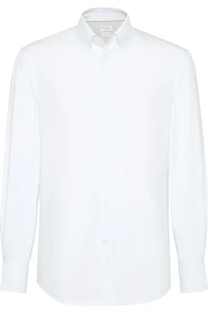 Brunello Cucinelli Camisa con rayas estampadas