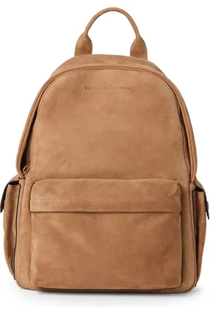 Brunello Cucinelli Mochila de gamuza