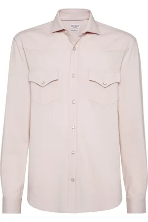 Brunello Cucinelli Camisa de piqué manga corta