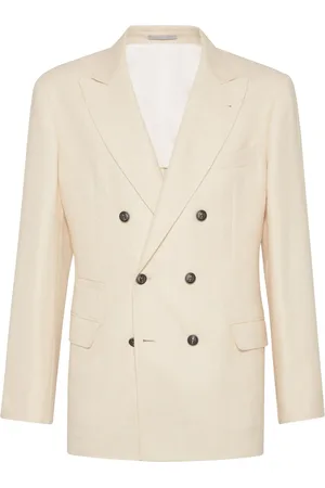 Brunello Cucinelli Blazer deconstruido con motivo chevron