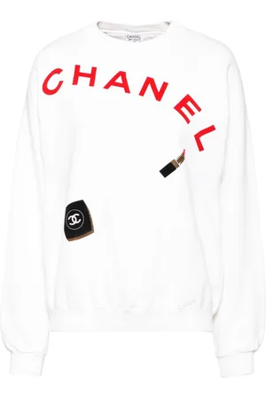 CHANEL Sudadera con logo estampado 1990-2000