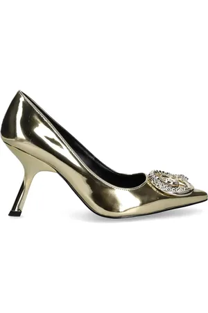 Roberto Cavalli Zapatillas con placa del logo y tacón de 90mm