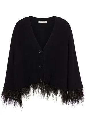 Serafini Cárdigan con detalles de plumas
