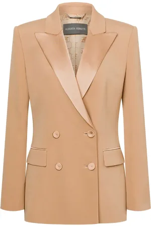 Alberta Ferretti Blazer con ribete satinado