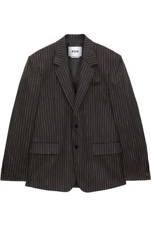 Msgm Blazer con motivo de rayas diplomáticas