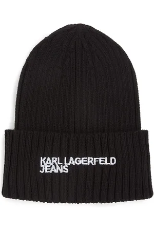 Karl Lagerfeld Gorro tejido con logo bordado