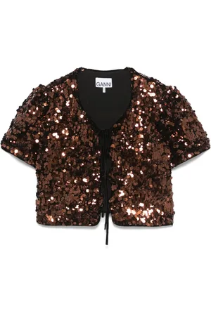 Ganni Blusa con lentejuelas