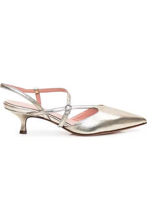 ANNA F. Zapatillas metalizadas con tacón de 40mm