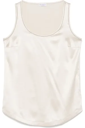 Brunello Cucinelli Camiseta con detalle de cadena Monili