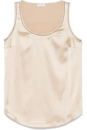 Brunello Cucinelli Camiseta con detalle de cadena Monili