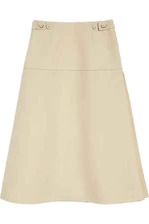 Jil Sander Falda midi con diseño acampanado y botones
