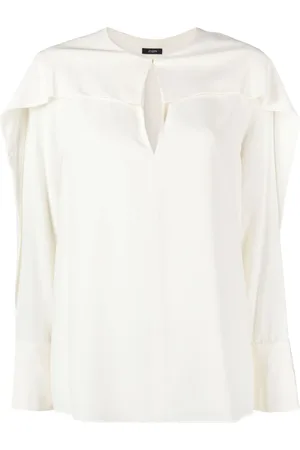 Joseph Blusa de seda con detalle drapeado