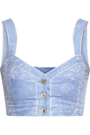 Etro Top corto con estampado