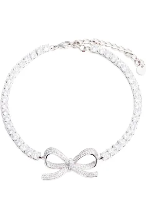 Self-Portrait Gargantilla Diamante Bow Tennis