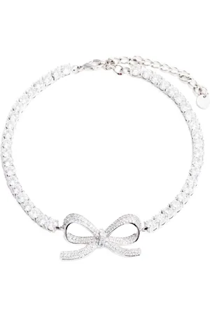 Self-Portrait Gargantilla Diamante Bow Tennis