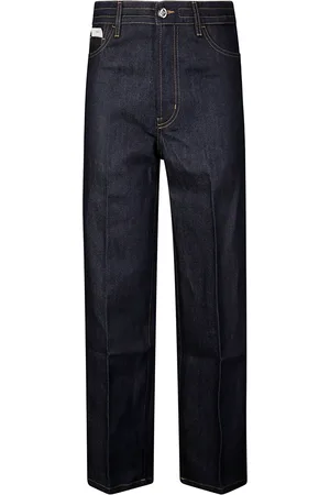 SETCHU Jeans capri con diseño recto