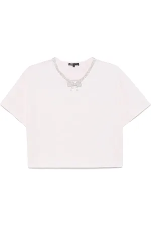 Maje Playera con detalles en el cuello