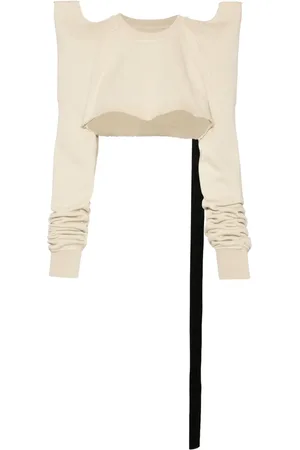 Rick Owens Sudadera corta con hombros estructurados
