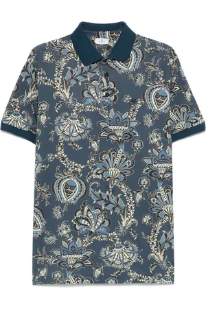 Etro Playera tipo polo con motivo de cachemira