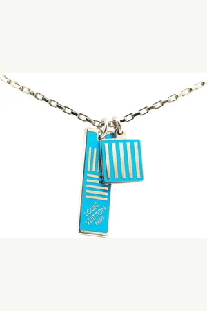 LOUIS VUITTON Collar Palladium Plated Damier Collier Colours 2018