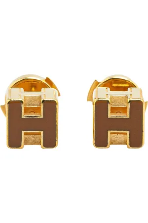 Hermès Aretes 20th Century Gold Plated Cage dH