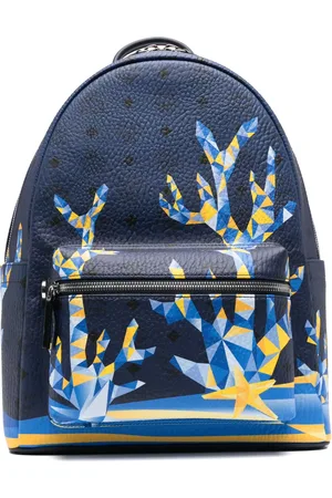 MCM Mochila con estampado geométrico