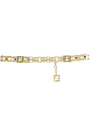 Fendi Cinturón de cadena con logo FF